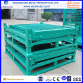 Foldable Stackable Galvanized Wire Steel Container for Warehouse Storage